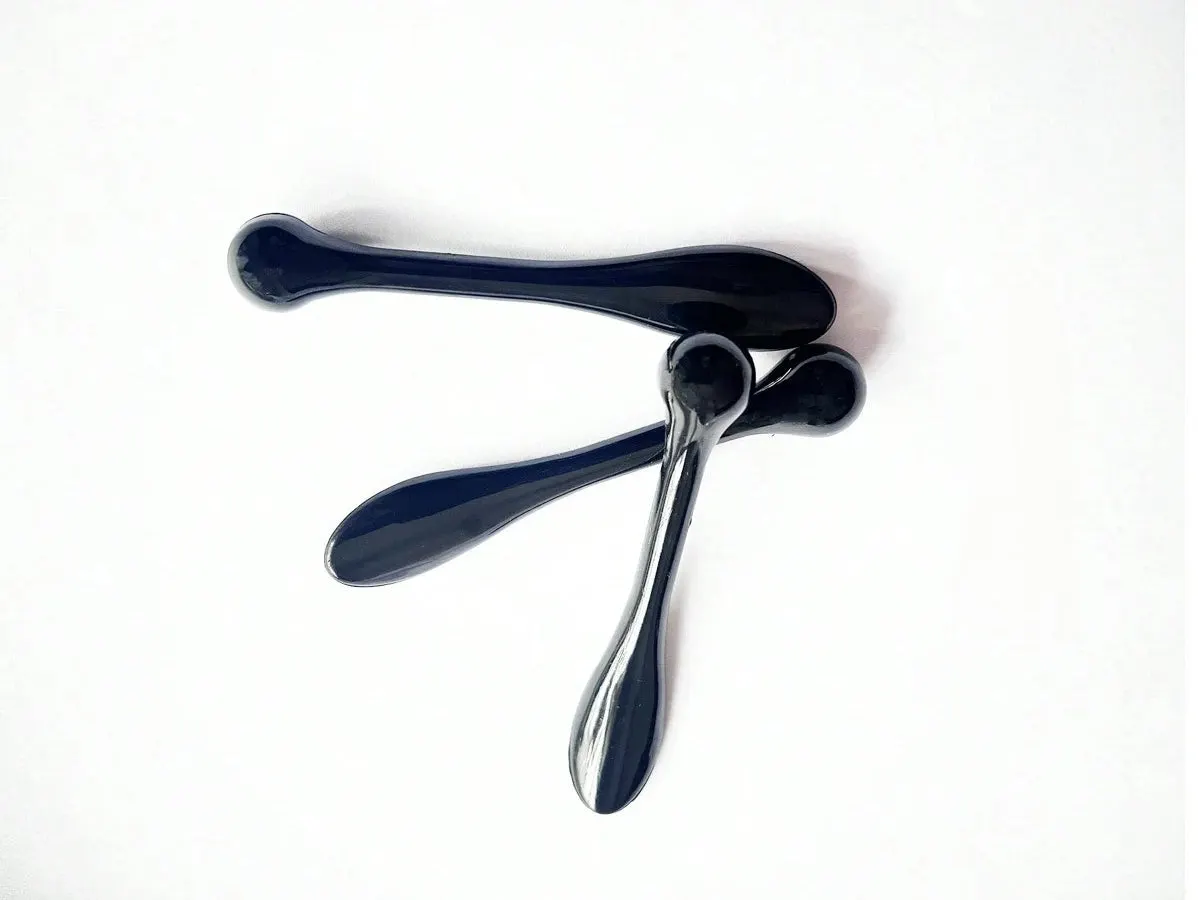 SET 2 Buc Spatulă Masaj Facial cu Roller Ocular – Penetrare Cremă și Lifting Contur