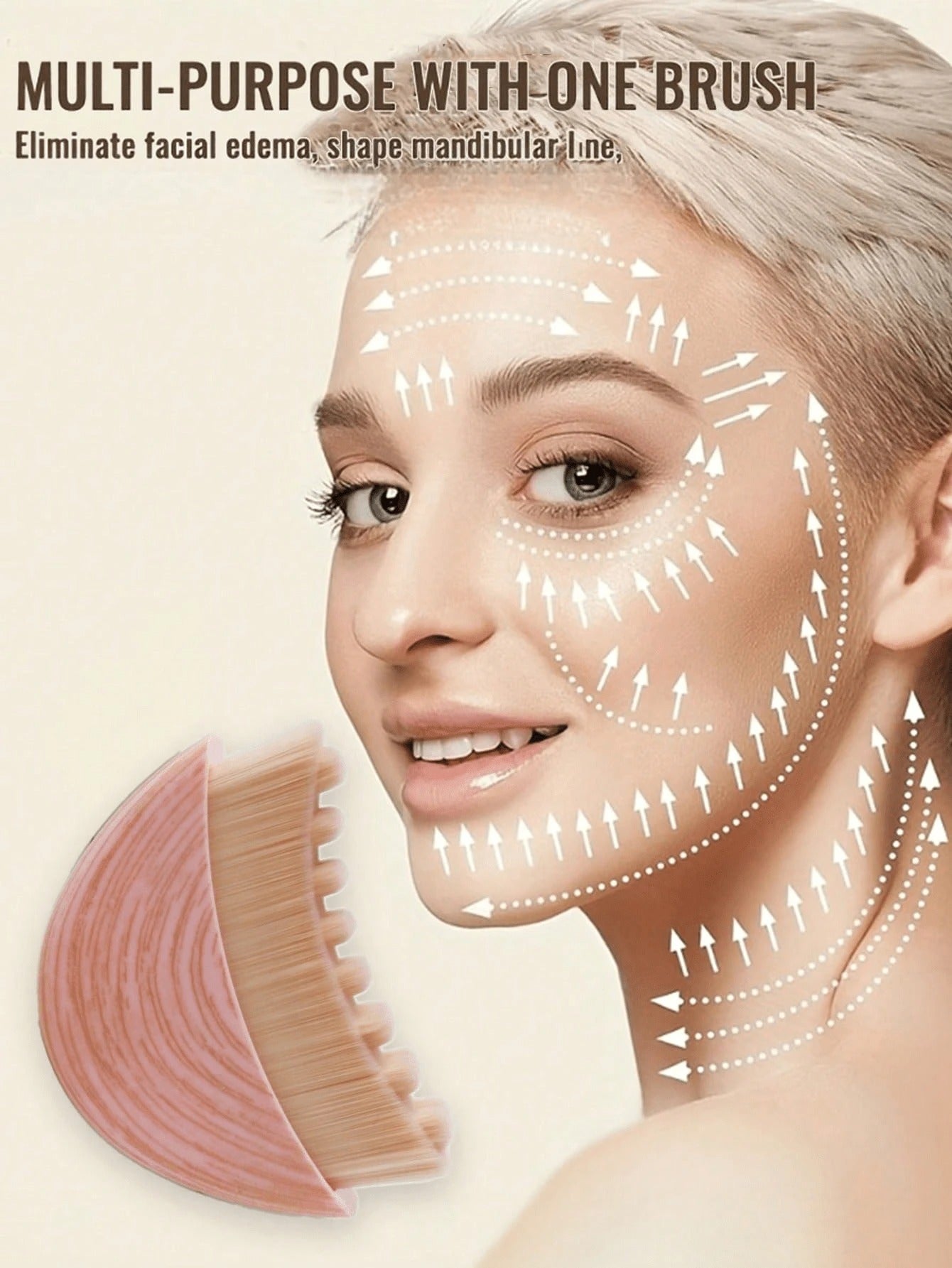 Perie Facială Drenaj Limfatic – Curățare Profundă și Ten Revitalizat