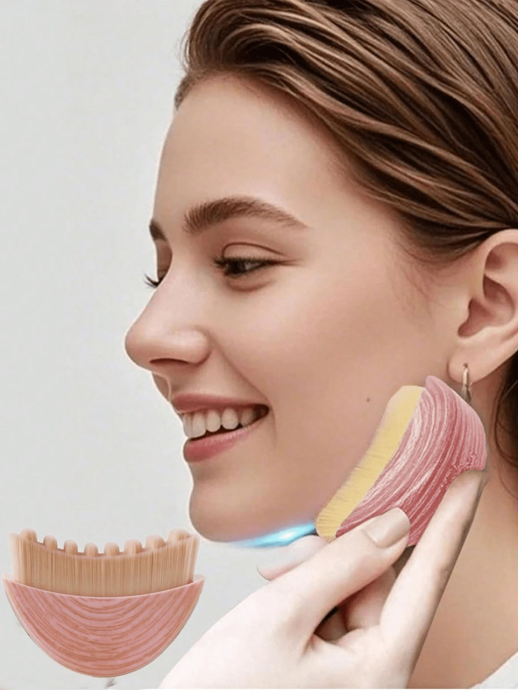 Perie Facială Drenaj Limfatic – Curățare Profundă și Ten Revitalizat