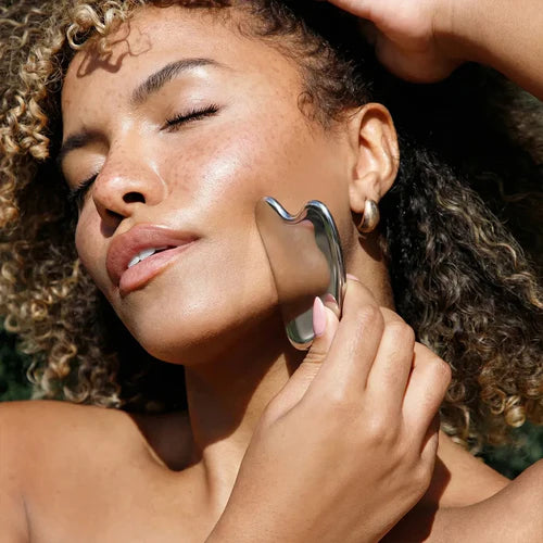 Gua Sha Oțel Inoxidabil – Sculpting Facial și Drenaj Limfatic Natural