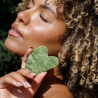Gua Sha din Jad Natural 8cm – Sculpting Facial și Detoxifiere Limfatică