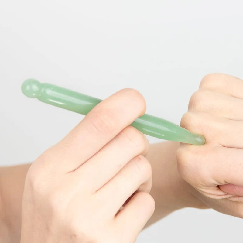 Piatra Gua Sha Tip Creion – Masaj Facial de Precizie pentru Față Tânără
